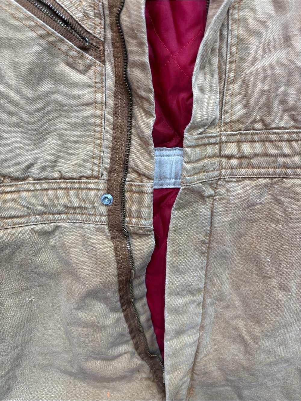 Liberty Insulated Brown Coverall with Red Lining - Picture 2 of 6